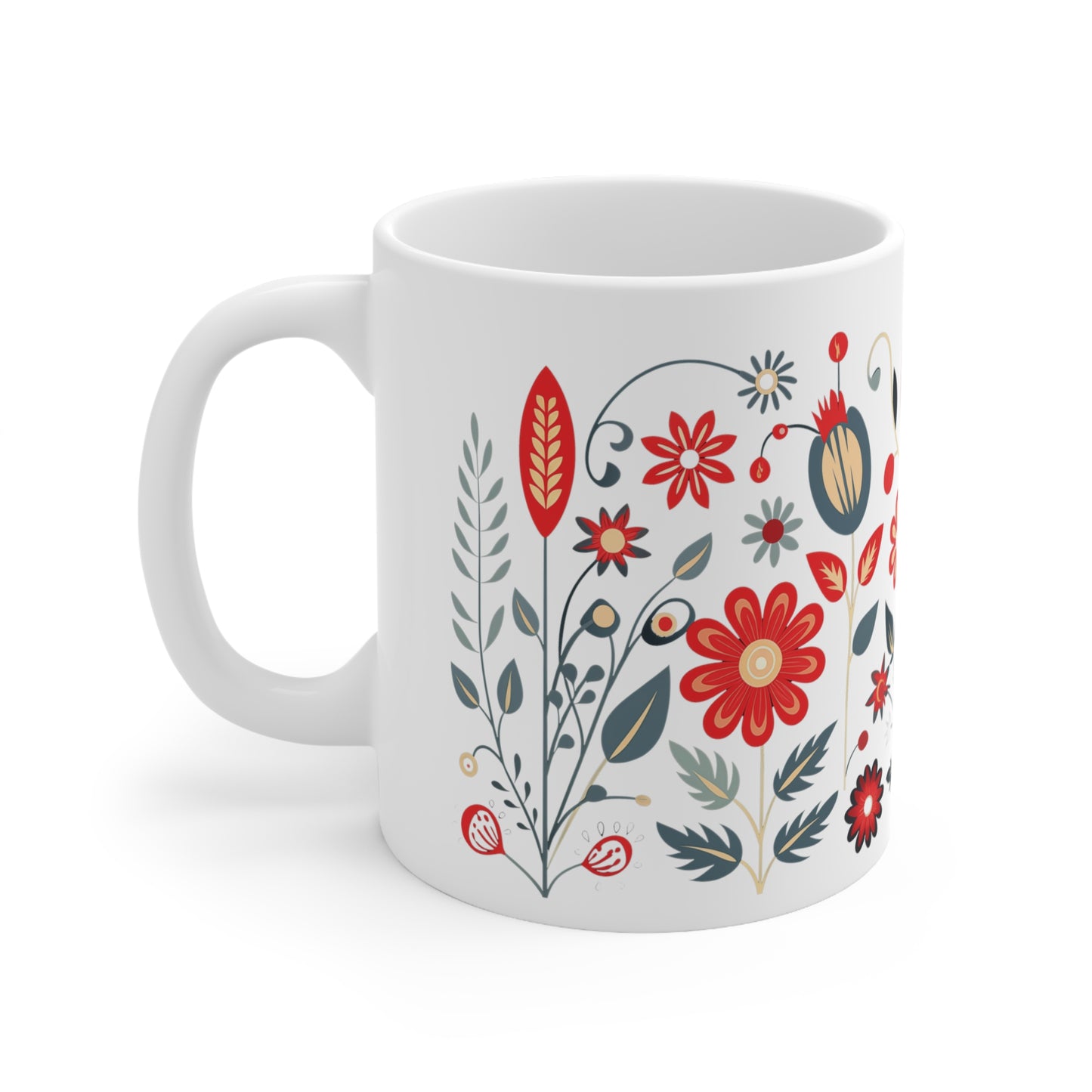 Ceramic Floral Mug 11oz