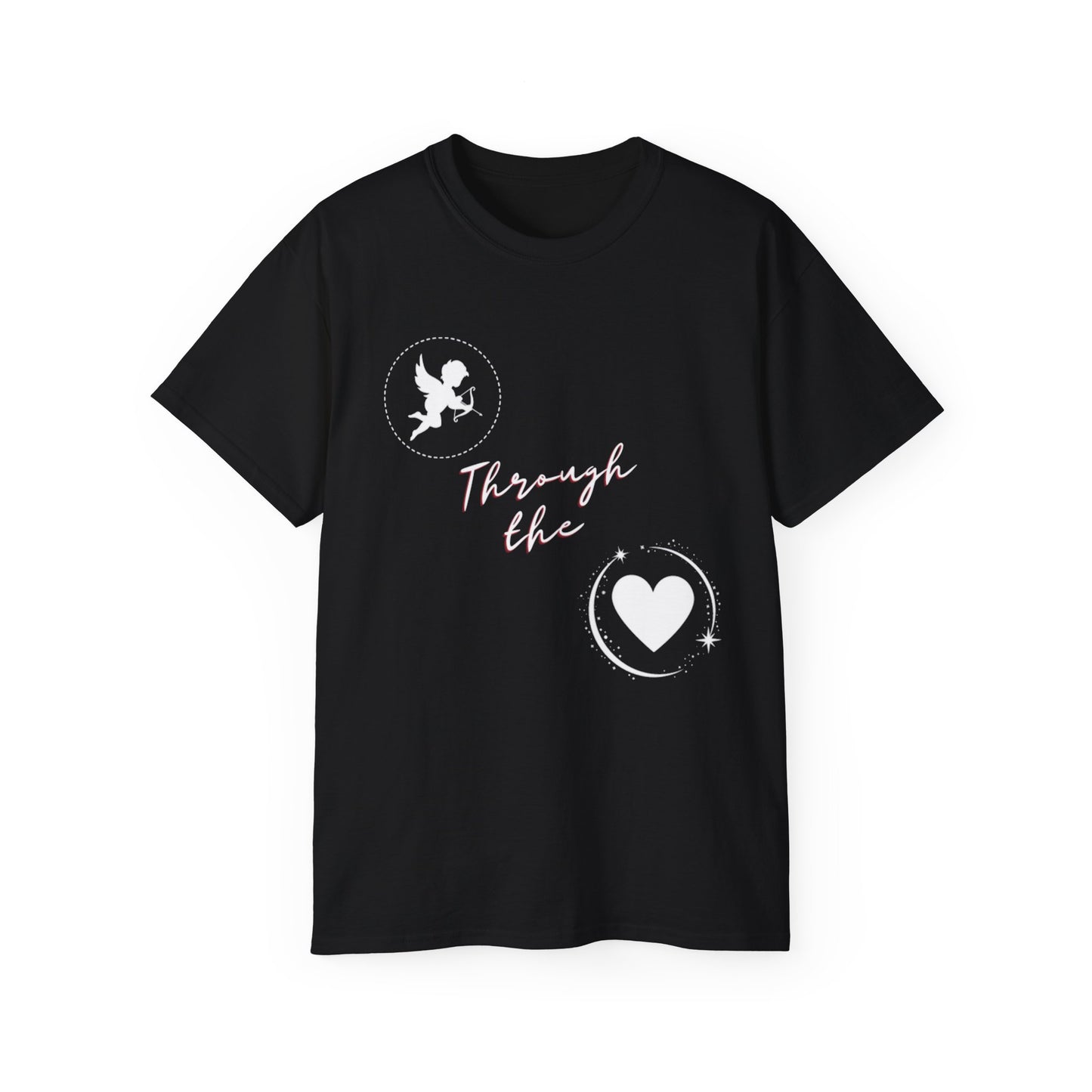 "Shot through the Heart" Valentine Unisex Ultra Cotton Tee- sized up to 5x