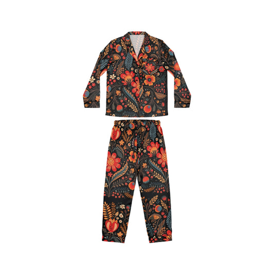 Women's Satin Pajamas 1 (AOP)