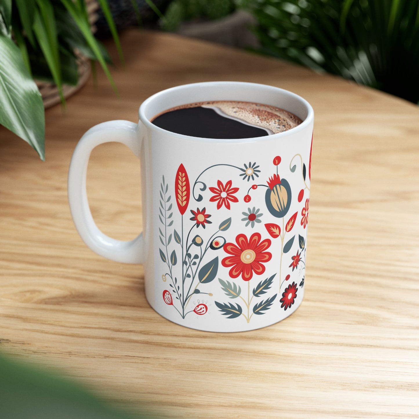 Ceramic Floral Mug 11oz