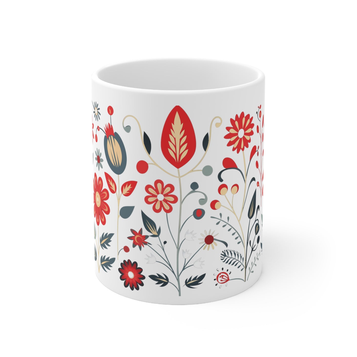 Ceramic Floral Mug 11oz